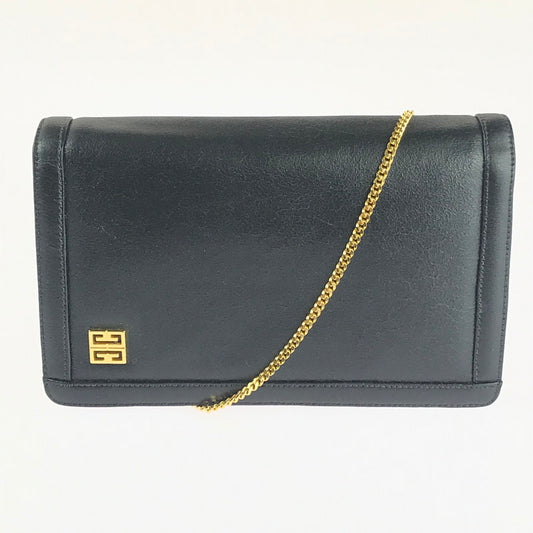 【中古品】【レディース】 GIVENCHY ジバンシィ 4G ロゴ チェーン ショルダーバッグ カバン 180-241015-yk-04-tag カラー：BLACK 万代Net店