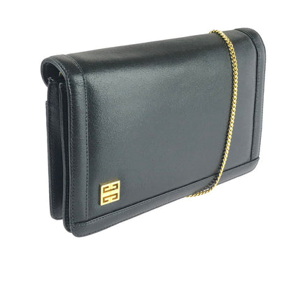 【中古品】【レディース】 GIVENCHY ジバンシィ 4G ロゴ チェーン ショルダーバッグ カバン 180-241015-yk-04-tag カラー：BLACK 万代Net店