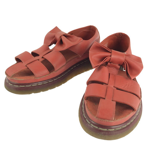 【中古品】【レディース】 Dr.Martens ドクターマーチン × AGYNESS DEYN アギネス・ディーン 別注 コラボ AGGY BOW アギー リボン サンダル 靴 167-241015-yk-08-tag サイズ：UK6 カラー：PINK系 万代Net店