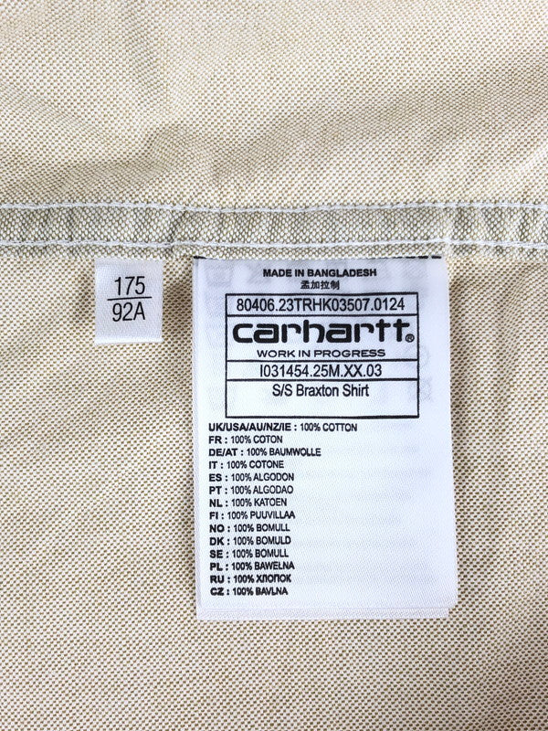 【中古美品】【メンズ】  CARHARTT WIP カーハート ワークインプログレス S S BRAXTON SHIRT I031454 ショートスリーブ ブラクストンシャツ 半袖 トップス 142-241007-mo-07-tag サイズ：M カラー：Agate/wax 万代Net店