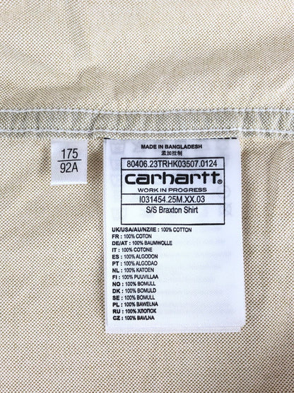 【中古美品】【メンズ】  CARHARTT WIP カーハート ワークインプログレス S S BRAXTON SHIRT I031454 ショートスリーブ ブラクストンシャツ 半袖 トップス 142-241007-mo-07-tag サイズ：M カラー：Agate/wax 万代Net店