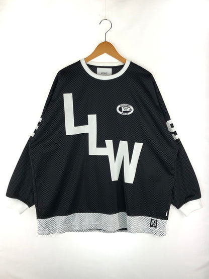 【中古美品】【メンズ】 WTAPS ダブルタップス 22AW NETMINDER LS POLY.LLW 222ATDT-CSM06 ホッケーシャツ 長袖 トップス 142-241007-mo-10-tag サイズ：3 カラー：ブラック 万代Net店