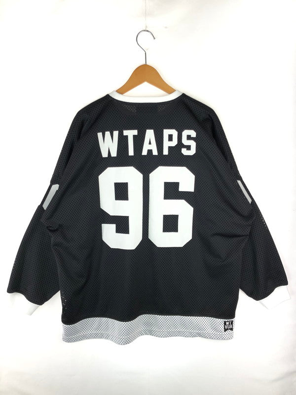 【中古美品】【メンズ】 WTAPS ダブルタップス 22AW NETMINDER LS POLY.LLW 222ATDT-CSM06 ホッケーシャツ 長袖 トップス 142-241007-mo-10-tag サイズ：3 カラー：ブラック 万代Net店