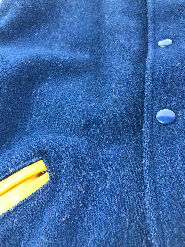 【現状渡し品】【メンズ】 DELONG 80's 2-TONE VINTAGE WOOL STADIUM JACKET USA製 80年代 ツートーン ウール スタジアム ジャケット ヴィンテージ 146-260904-rt-07-tagh サイズ：40 カラー：ネイビー/キャメル 万代Net店