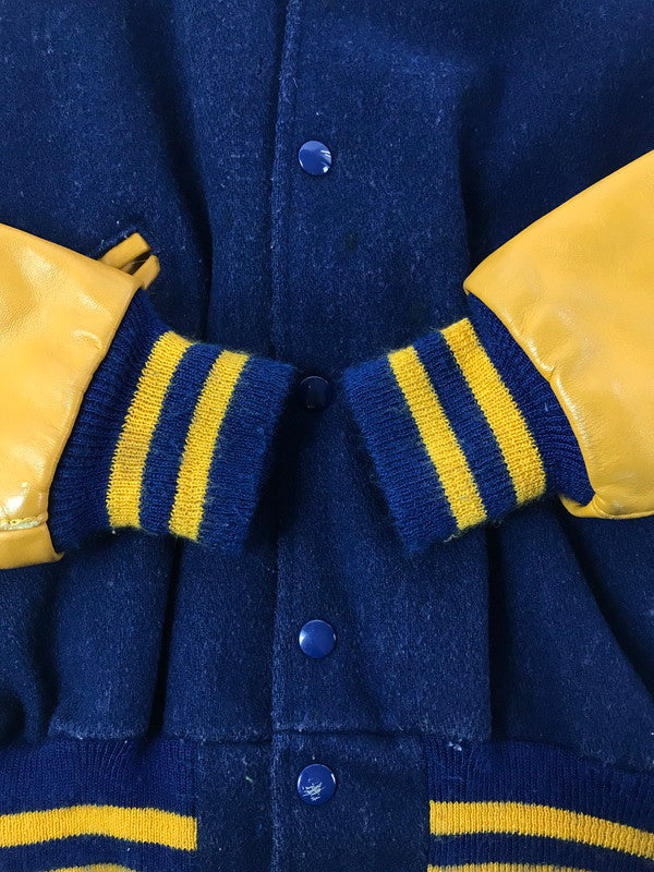 【現状渡し品】【メンズ】 DELONG 80's 2-TONE VINTAGE WOOL STADIUM JACKET USA製 80年代 ツートーン ウール スタジアム ジャケット ヴィンテージ 146-260904-rt-07-tagh サイズ：40 カラー：ネイビー/キャメル 万代Net店