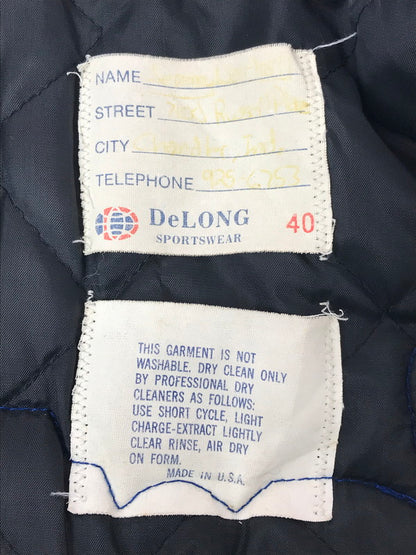 【現状渡し品】【メンズ】 DELONG 80's 2-TONE VINTAGE WOOL STADIUM JACKET USA製 80年代 ツートーン ウール スタジアム ジャケット ヴィンテージ 146-260904-rt-07-tagh サイズ：40 カラー：ネイビー/キャメル 万代Net店