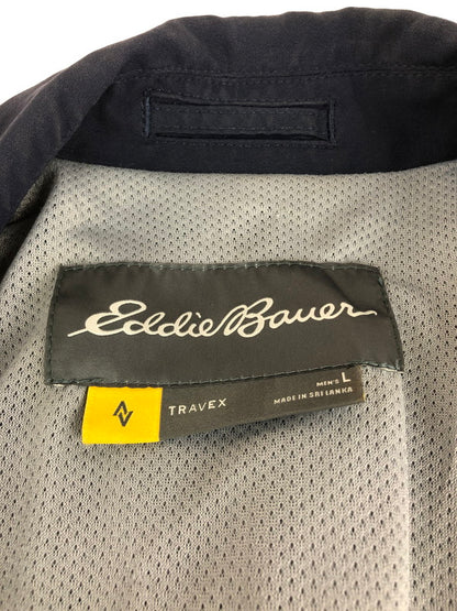 【中古品】【メンズ】 Eddie Bauer エディー・バウアー NYLON TAILORED JACKET 01 8074 ナイロン テーラードジャケット ライトアウター 144-241023-hi-10-tag サイズ：L カラー：ネイビー 万代Net店