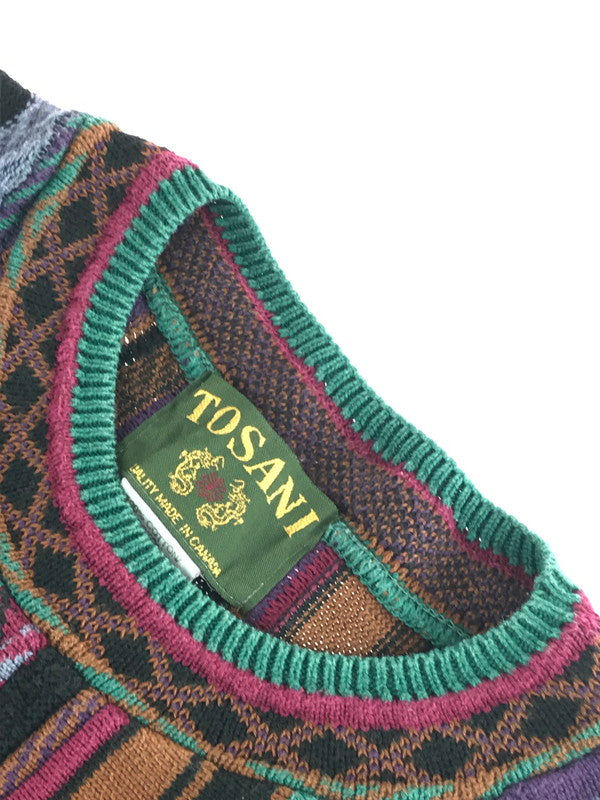 【中古品】【メンズ】  TOSANI トサニ 3D KNIT ニット トップス セーター 146-241019-mo-06-tag サイズ：M カラー：マルチカラー 万代Net店