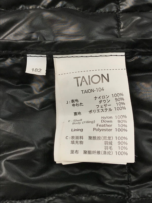 【中古品】【メンズ】  TAION タイオン ベーシック クルーネックボタン インナーダウンジャケット TAION-104 アウター インナーダウン 144-250128-yk-21-tag サイズ：表記なし カラー：ブラック 万代Net店