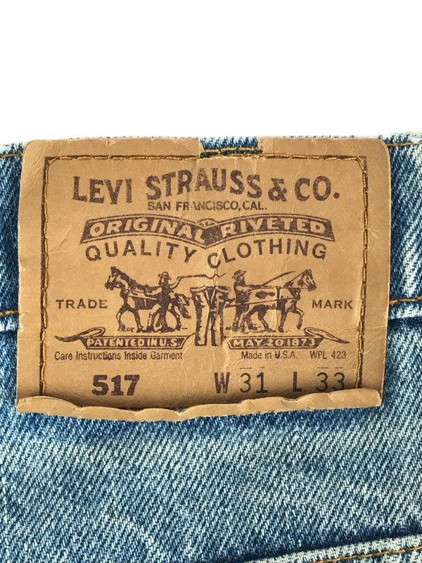 【中古】【メンズ】 Levi's リーバイス 90's 517 DENIM PANTS 90年代 デニムパンツ オレンジタブ USA製 157-241027-hi-08-tag サイズ：W31 カラー：ライトインディゴ 万代Net店