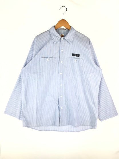 【中古品】【メンズ】  SEE SEE シーシー STRIPE SHIRT ストライプシャツ 長袖 トップス 140-241017-mo-11-tag サイズ：1 カラー：ブルー 万代Net店