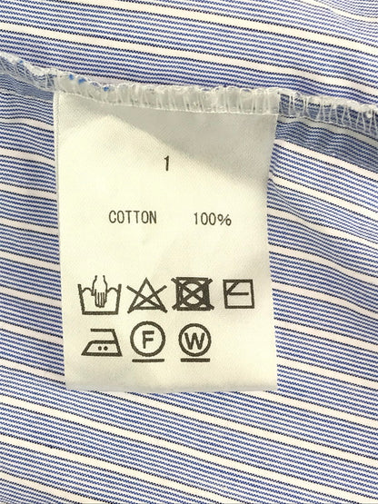 【中古品】【メンズ】  SEE SEE シーシー STRIPE SHIRT ストライプシャツ 長袖 トップス 140-241017-mo-11-tag サイズ：1 カラー：ブルー 万代Net店