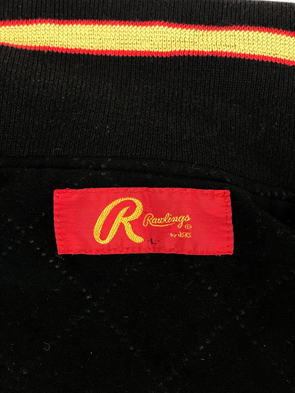 【中古品】【メンズ】  RAWLINGS BY ASICS ローリングス バイ アシックス NYLON STADIUM JACKET ナイロン スタジアム ジャケット アウター 147-241019-mo-14-tag サイズ：L カラー：ブラック 万代Net店