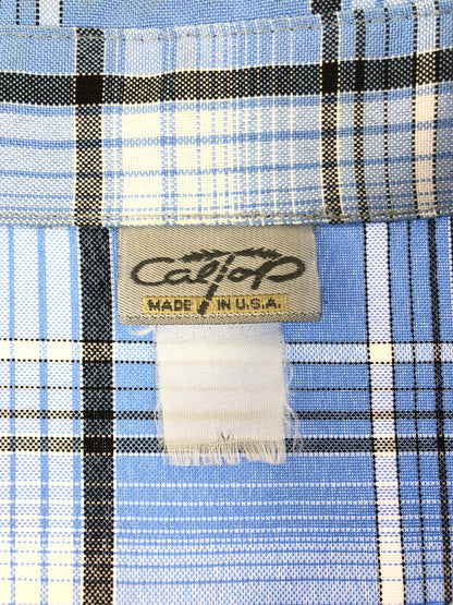 【中古品】【メンズ】  CALTOP キャルトップ L/S OMBRE CHECK SHIRT ロングスリーブ オンブレ チェックシャツ 長袖シャツ 142-241023-hi-01-tag サイズ：M カラー：ブルー 万代Net店