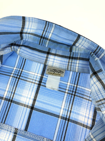 【中古品】【メンズ】  CALTOP キャルトップ L/S OMBRE CHECK SHIRT ロングスリーブ オンブレ チェックシャツ 長袖シャツ 142-241023-hi-01-tag サイズ：M カラー：ブルー 万代Net店