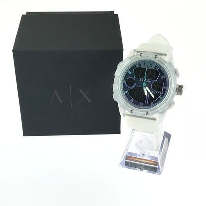 【中古品】【メンズ】 ARMANI EXCHANGE アルマーニエクスチェンジ AX2963 アナデジ クォーツ 腕時計 197-241029-yk-08-tag カラー：クリア 万代Net店