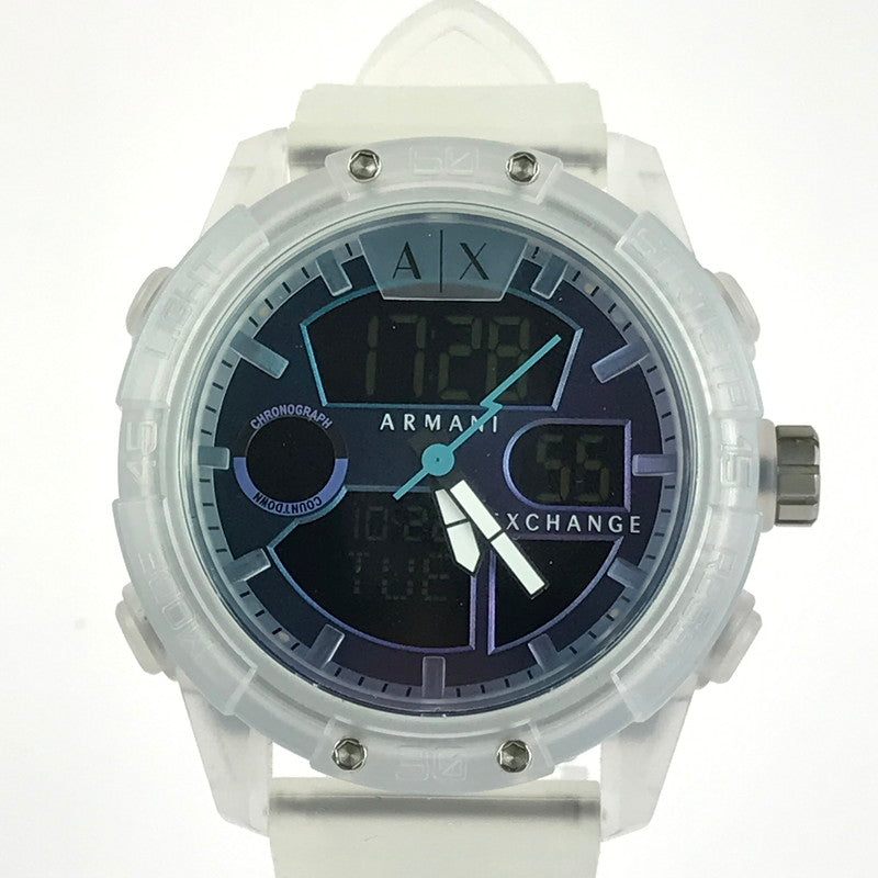 【中古品】【メンズ】 ARMANI EXCHANGE アルマーニエクスチェンジ AX2963 アナデジ クォーツ 腕時計 197-241029-yk-08-tag カラー：クリア 万代Net店