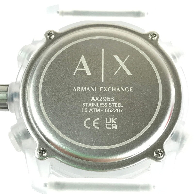 【中古品】【メンズ】 ARMANI EXCHANGE アルマーニエクスチェンジ AX2963 アナデジ クォーツ 腕時計 197-241029-yk-08-tag カラー：クリア 万代Net店