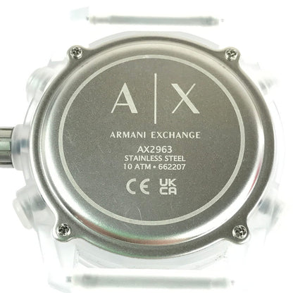 【中古品】【メンズ】 ARMANI EXCHANGE アルマーニエクスチェンジ AX2963 アナデジ クォーツ 腕時計 197-241029-yk-08-tag カラー：クリア 万代Net店