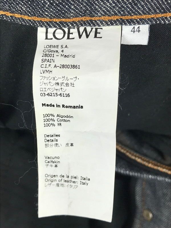 【中古品】【メンズ】 LOEWE ロエベ FISHERMAN CHECK PATCH JEAN H2292430IB フィッシャーマン チェック パッチ ジーンズ ボトムス 152-241019-mo-19-tag サイズ：44 カラー：グレー系 万代Net店