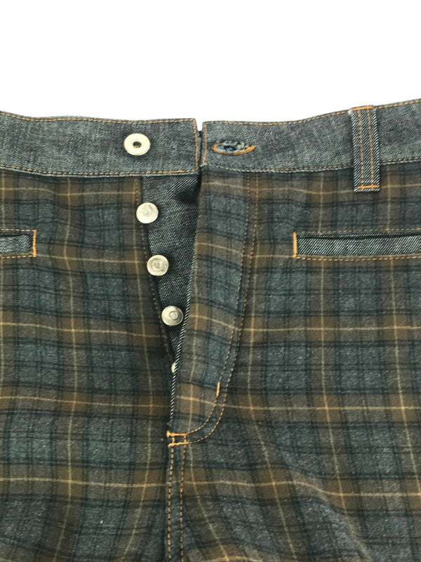 【中古品】【メンズ】 LOEWE ロエベ FISHERMAN CHECK PATCH JEAN H2292430IB フィッシャーマン チェック パッチ ジーンズ ボトムス 152-241019-mo-19-tag サイズ：44 カラー：グレー系 万代Net店