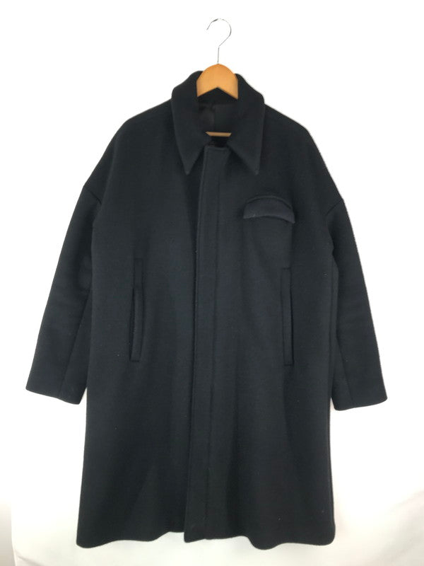 【中古品】【メンズ】  LIBERUM ARBITRIUM リベルム アルビトリウム WOOL NYLON FULL ZIP STAINLESS STEEL COLLAR COAT ウールナイロン フルジップ ステンレススチールカラーコート アウター 140-241017-mo-13-tag サイズ：1 カラー：ブラック 万代Net店