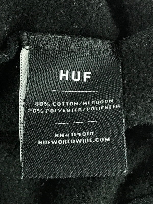 【中古品】【メンズ】 HUF ハフ ESSENTIALS BOX LOGO PULLOVER HOODIE エッセンシャルズ ボックスロゴ プルオーバー フーディトップス 142-241017-mo-18-tag サイズ：XL カラー：ブラック 万代Net店