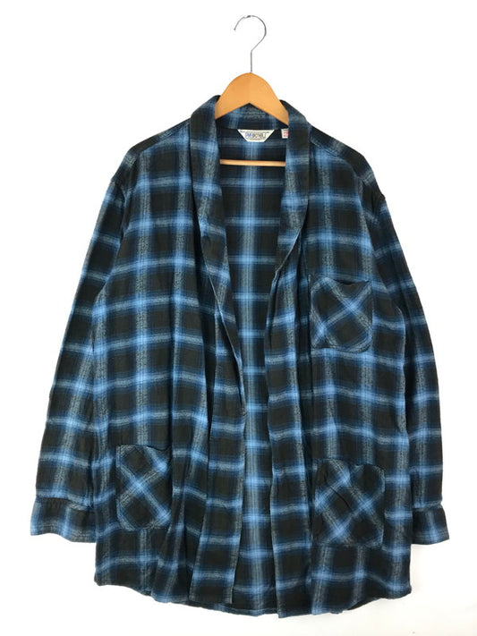 【中古品】【メンズ】 FIVE BROTHER ファイブブラザー OMBRE CHECK COTTON SHIRTS オンブレチェック コットンシャツ 長袖 トップス 145-241023-mo-05-tag サイズ：M カラー：ブラック/ブルー 万代Net店