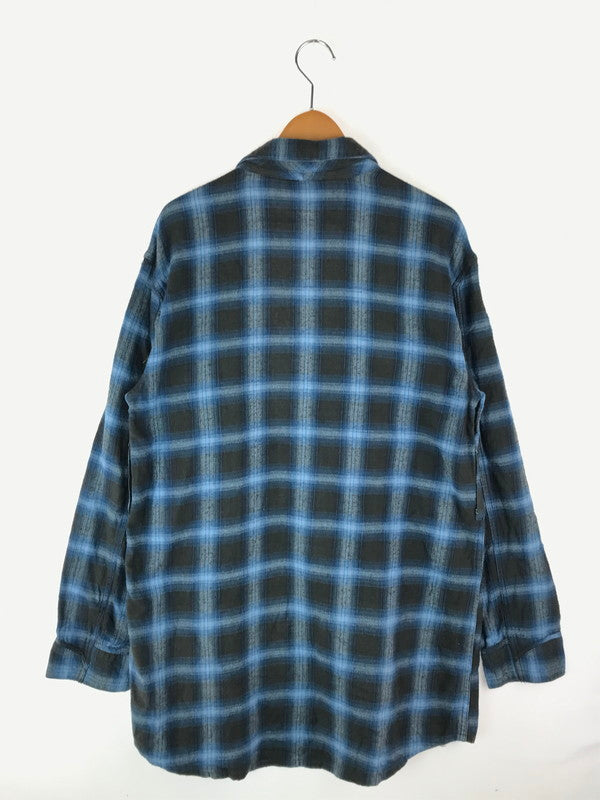 【中古品】【メンズ】 FIVE BROTHER ファイブブラザー OMBRE CHECK COTTON SHIRTS オンブレチェック コットンシャツ 長袖 トップス 145-241023-mo-05-tag サイズ：M カラー：ブラック/ブルー 万代Net店