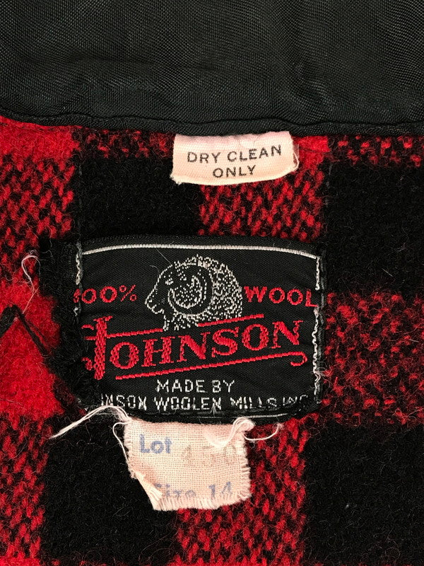 【中古品】【メンズ】  JOHNSON ジョンソン LOT450 WOOLEN MILLS JACKET ウーレン ミルズ ジャケット アウター 146-241023-mo-10-tag サイズ：14 カラー：レッド 万代Net店