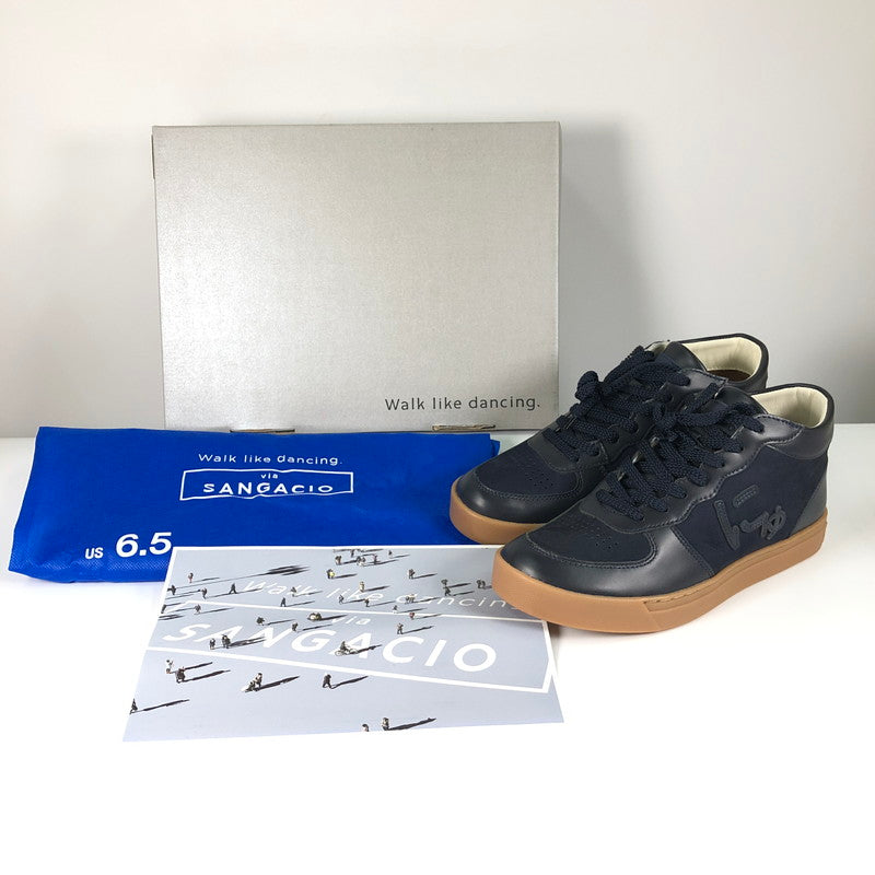【中古品】【レディース】 VIA　SANGACIO SG MID　NAVY ヴィア・サンガチオ にゅ〜ず ハイカットスニーカー スニーカー 靴 162-260710-sm-05-otoh カラー：ネイビー 万代Net店