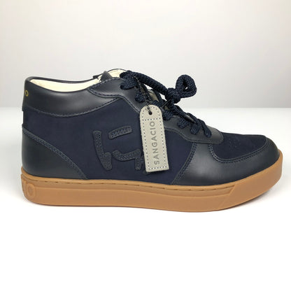 【中古品】【レディース】 VIA　SANGACIO SG MID　NAVY ヴィア・サンガチオ にゅ〜ず ハイカットスニーカー スニーカー 靴 162-260710-sm-05-otoh カラー：ネイビー 万代Net店