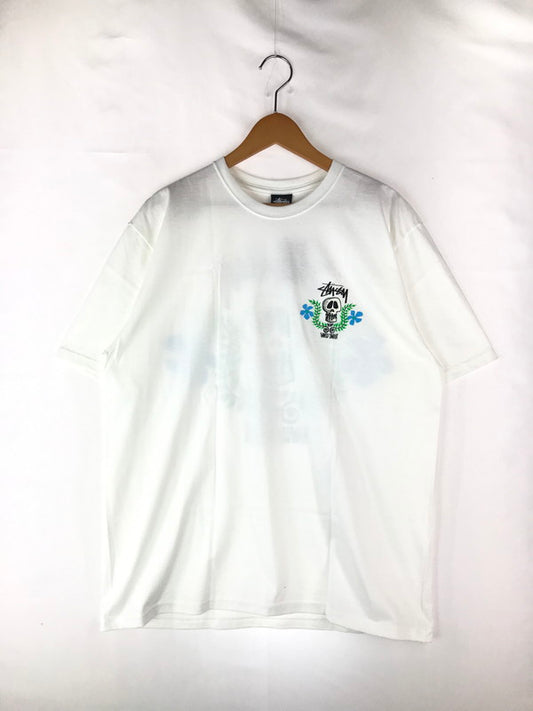 【中古美品】【メンズ】 STUSSY ステューシー 23SS SKULL CREST TEE 23M1904904 スカル クレスト Tシャツ 半袖 トップス 142-241020-mo-13-tag サイズ：L カラー：ホワイト 万代Net店