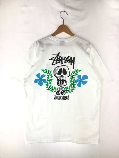 【中古美品】【メンズ】 STUSSY ステューシー 23SS SKULL CREST TEE 23M1904904 スカル クレスト Tシャツ 半袖 トップス 142-241020-mo-13-tag サイズ：L カラー：ホワイト 万代Net店