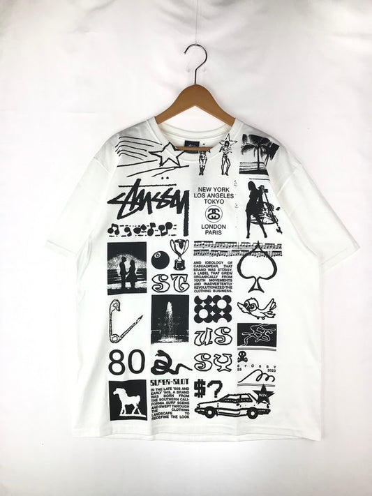 【中古美品】【メンズ】 STUSSY ステューシー 23SS SARA TEE 23M1904903 サラ Tシャツ 半袖 トップス 142-241020-mo-14-tag サイズ：L カラー：ホワイト 万代Net店