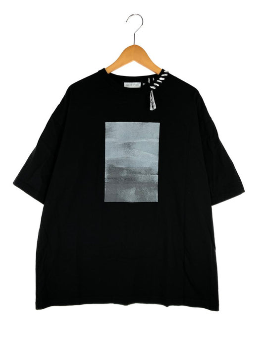 【中古美品】【メンズ】  MAISON SPECIAL メゾンスペシャル HAND-PRINTED OVERSIZED STITCHED CREW NECK T-SHIRT 11241411207 ハンドプリント オーバーサイズ ステッチクルーネックTシャツ 半袖Tシャツ 140-241023-hi-11-tag サイズ：2 カラー：ブラック 万代Net店