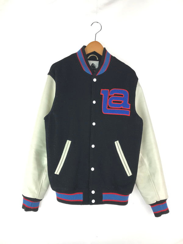 【中古品】【メンズ】 XLARGE エクストララージ STADIUM JACKET 0173520 袖レザー切替 スタジアムジャケット アウター スタジャン 142-241020-mo-11-tag サイズ：M カラー：ブラック 万代Net店