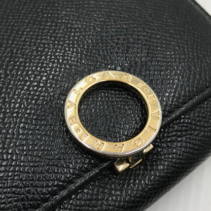 【中古品】【メンズ】 BVLGARI ブルガリ 三つ折り財布 285334 ショートウォレット 181-250127-na-10-tag カラー：ブラック 万代Net店