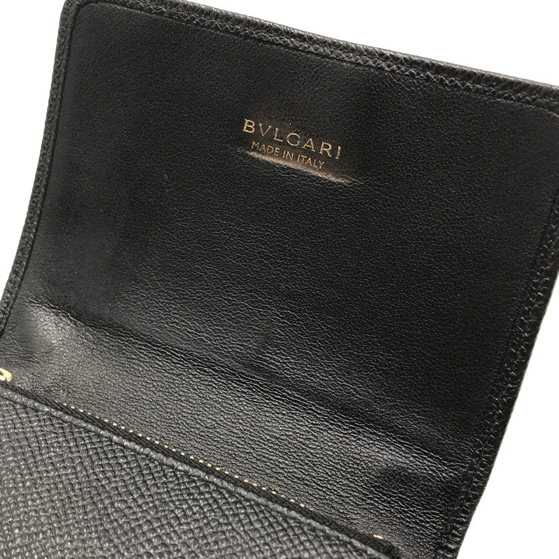 【中古品】【メンズ】 BVLGARI ブルガリ 三つ折り財布 285334 ショートウォレット 181-250127-na-10-tag カラー：ブラック 万代Net店