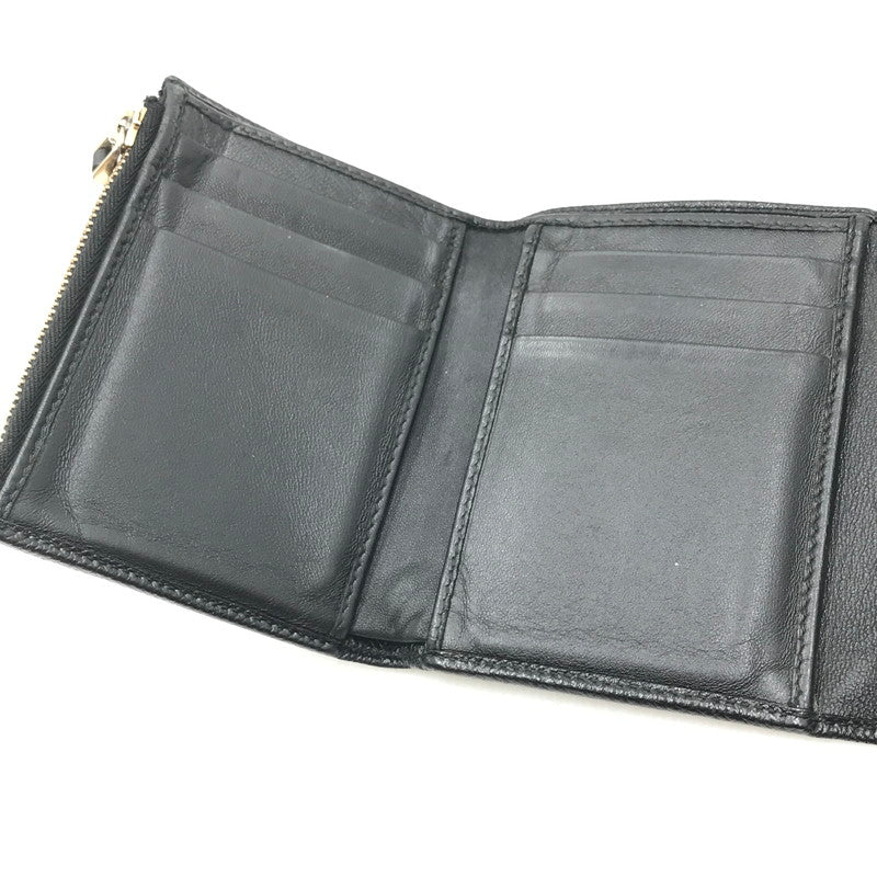 【中古品】【メンズ】 BVLGARI ブルガリ 三つ折り財布 285334 ショートウォレット 181-250127-na-10-tag カラー：ブラック 万代Net店