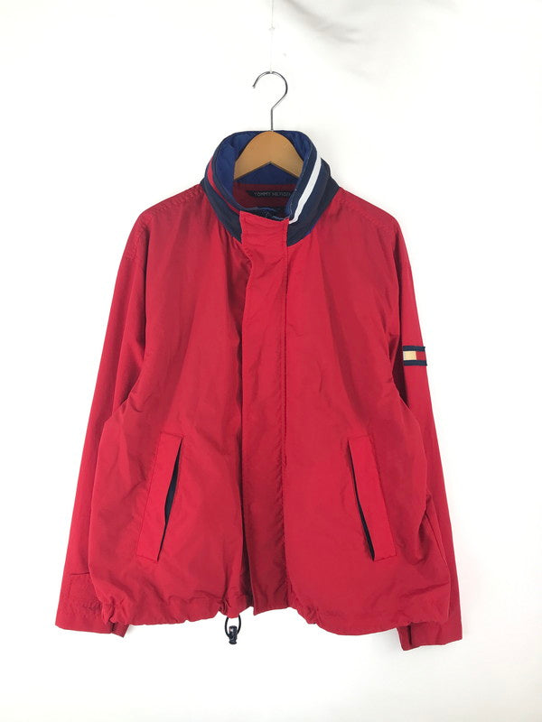 【中古品】【メンズ】 TOMMY HILFIGER トミーヒルフィガー 0502316-5068 ナイロンジャケット ライトアウター アウター 146-241024-SS-06-tag サイズ：S カラー：レッド 万代Net店