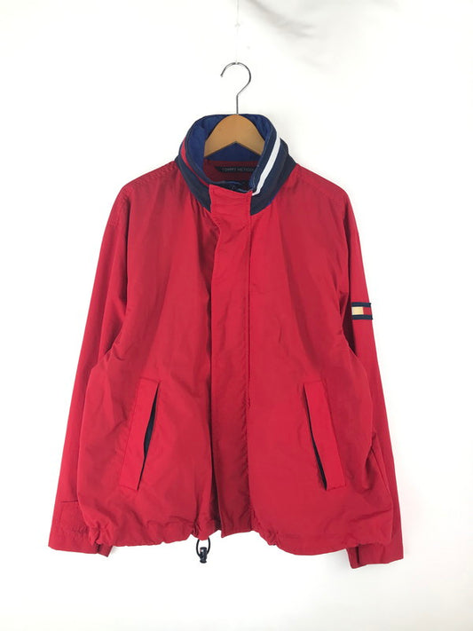 【中古品】【メンズ】 TOMMY HILFIGER トミーヒルフィガー 0502316-5068 ナイロンジャケット ライトアウター アウター 146-241024-SS-06-tag サイズ：S カラー：レッド 万代Net店