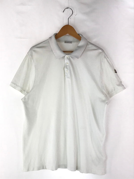 【中古品】【メンズ】 MONCLER モンクレール 19SS MAGLIA POLO MANICA CORTA E10918305150 84556 マリア ポロ マニカコルタ ポロシャツ 半袖 トップス 141-241028-mo-13-tag サイズ：XL カラー：ホワイト 万代Net店