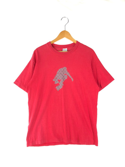 【中古品】【メンズ】 STUSSY ステューシー MONOGRAM SKATE MAN TEE モノグラム スケートマン Tシャツ 半袖 トップス 142-241027-mo-02-tag サイズ：L カラー：レッド 万代Net店