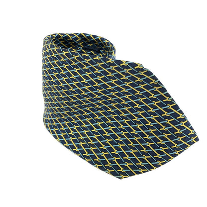 【中古品】【メンズ】 HERMES エルメス SILK TIE シルクタイ ネクタイ スーツ用小物 服飾雑貨 183-241112-yk-10-tag カラー：ネイビー系 万代Net店