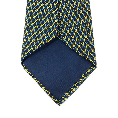 【中古品】【メンズ】 HERMES エルメス SILK TIE シルクタイ ネクタイ スーツ用小物 服飾雑貨 183-241112-yk-10-tag カラー：ネイビー系 万代Net店