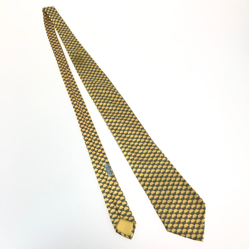 【中古品】【メンズ】 HERMES エルメス SILK TIE シルクタイ ネクタイ スーツ用小物 服飾雑貨 183-241112-yk-09-tag カラー：イエロー 万代Net店