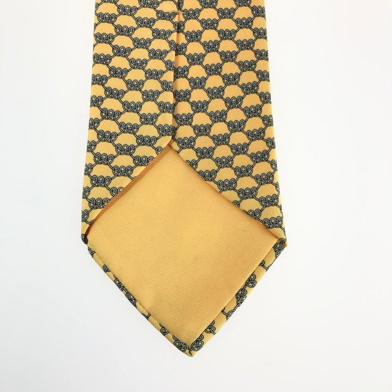 【中古品】【メンズ】 HERMES エルメス SILK TIE シルクタイ ネクタイ スーツ用小物 服飾雑貨 183-241112-yk-09-tag カラー：イエロー 万代Net店