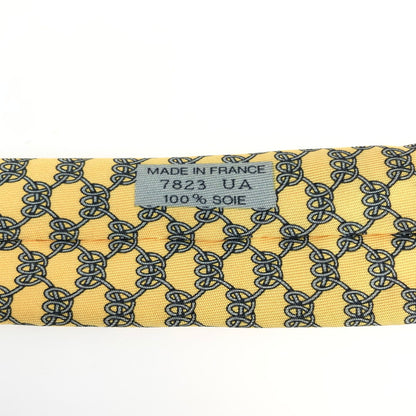 【中古品】【メンズ】 HERMES エルメス SILK TIE シルクタイ ネクタイ スーツ用小物 服飾雑貨 183-241112-yk-09-tag カラー：イエロー 万代Net店