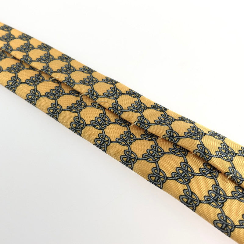 【中古品】【メンズ】 HERMES エルメス SILK TIE シルクタイ ネクタイ スーツ用小物 服飾雑貨 183-241112-yk-09-tag カラー：イエロー 万代Net店